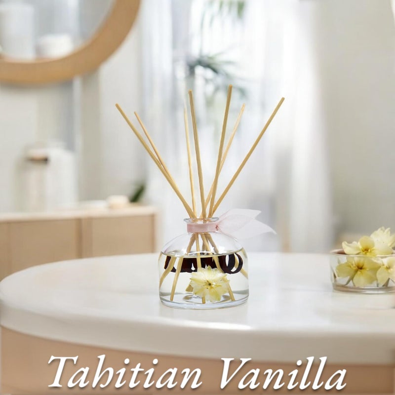 LOVSPA Reed Diffuser Set, Soothe Tahitian Vanilla Bean Scented Oil Diffuser with Sticks, Home Fragrance Accessories for Bathroom Shelf Decor, Aroma Diffusers for Home or Office Fall Decor, USA Made - Image 2